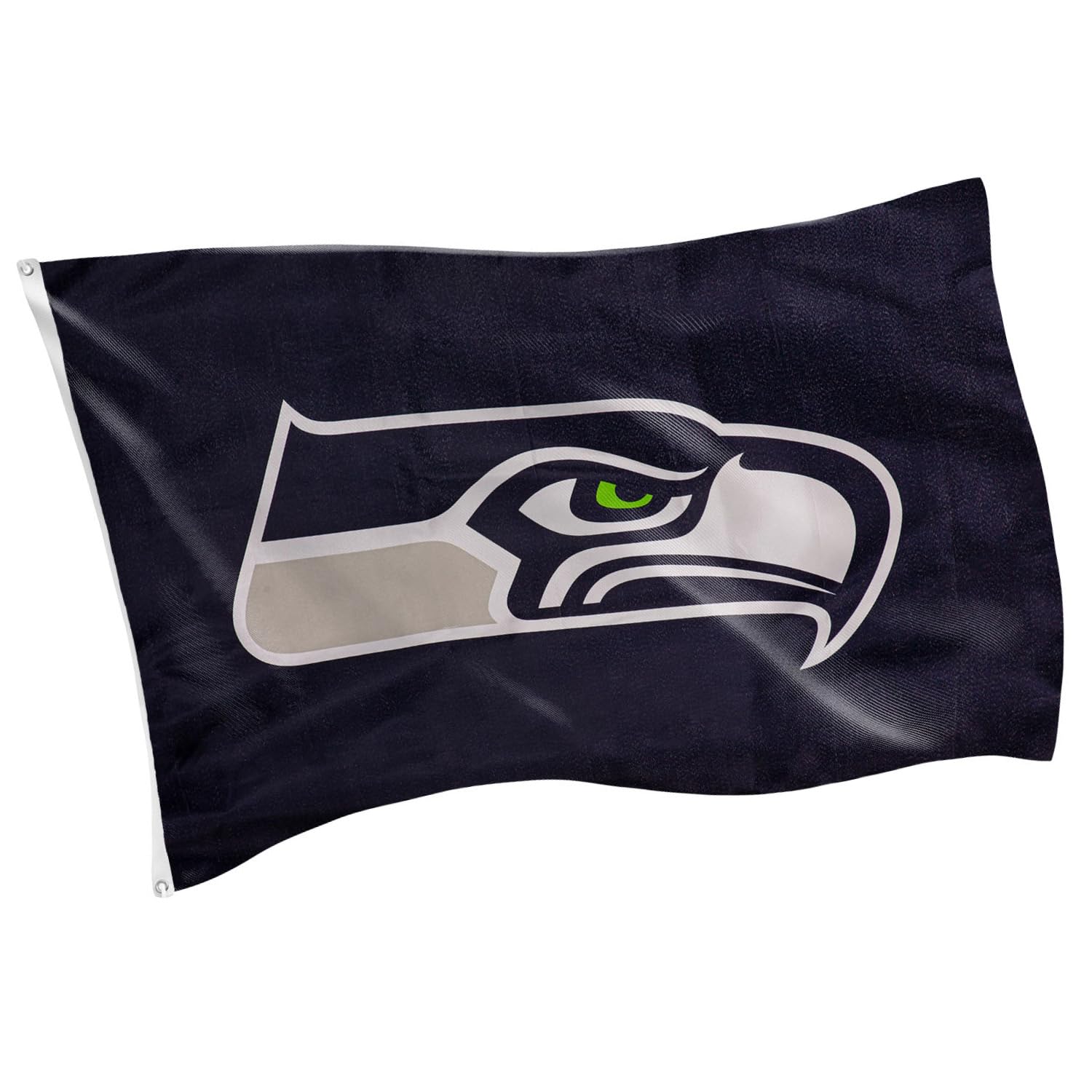 Photo 1 of Team Sports America NFL Seattle Seahawks 3 x 5 Outdoor Durable Flag with Grommets | Heavy Duty Flag & Banner for Outdoor Garden Patio | Indoor Wall Decor Flag | Works with Flag Poles for House