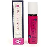 Bright+Block SPF 40 Sheer Mineral Sunscreen – Lightweight, Sheer & Water Resistant Mineral Sunblock for Sensitive, Acne-Prone & All Skin Types – Dermatologist-Developed | 2.1 fl oz.