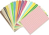 JANYUN 4160pcs 8mm Sticky Dots 16 Neon Colors Circle Labels Self Adhesive view 1