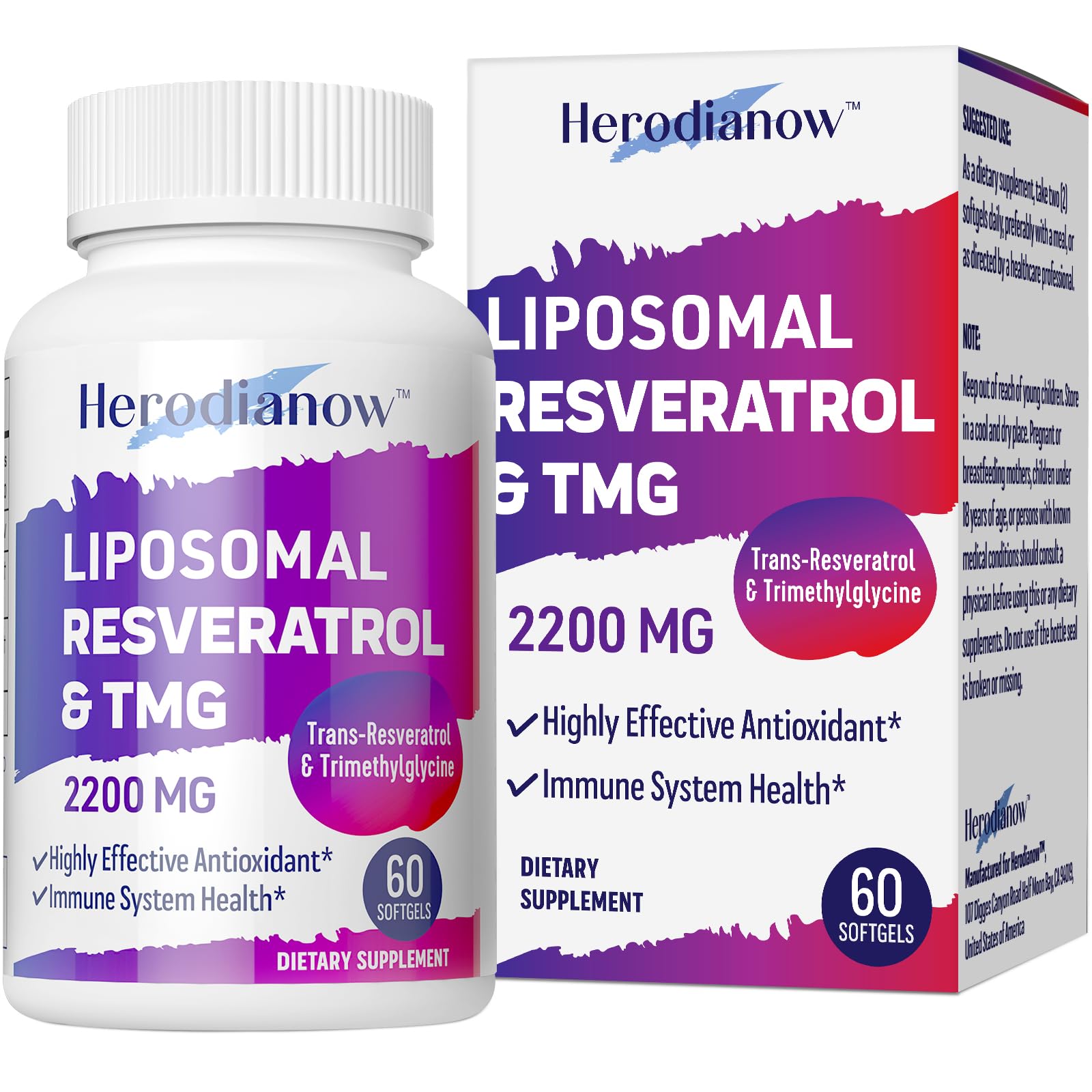 Liposomal Resveratrol & TMG 2200 mg
