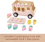Fisher-Price Wood Toddler Ice Cream Truck Shape Sorter 9 Pieces HXT86 view 5