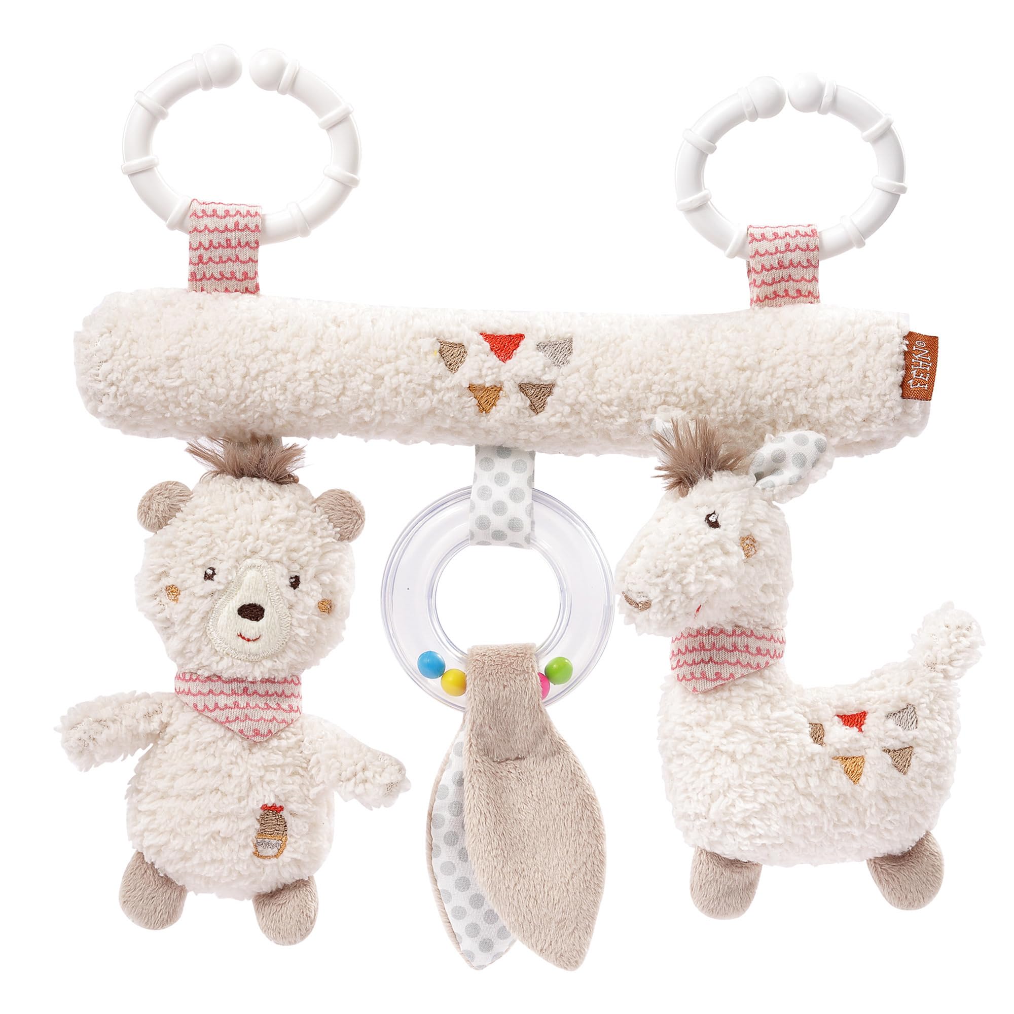Fehn 058031 Peru Activity Trapeze – Hanging Toy for Babies and Toddlers from Newborns Onwards – Promotes the Sense of Touch and Fine Motor Skills – Dimensions : 22 cm