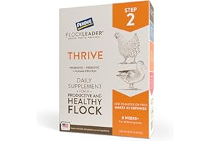FlockLeader Thrive, Daily Probiotic & Prebiotic Poultry Supplement for Chickens 8+ Weeks Old, 8 oz