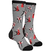 Yrassio Dancing Latin Novelty Crew Socks Casual Crazy Funny Dress Socks For Women Men Teens Gift