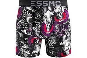 Men's Long Boxer Brief Soft Breathable Moisture-Wicking Stretch Boxer Shorts