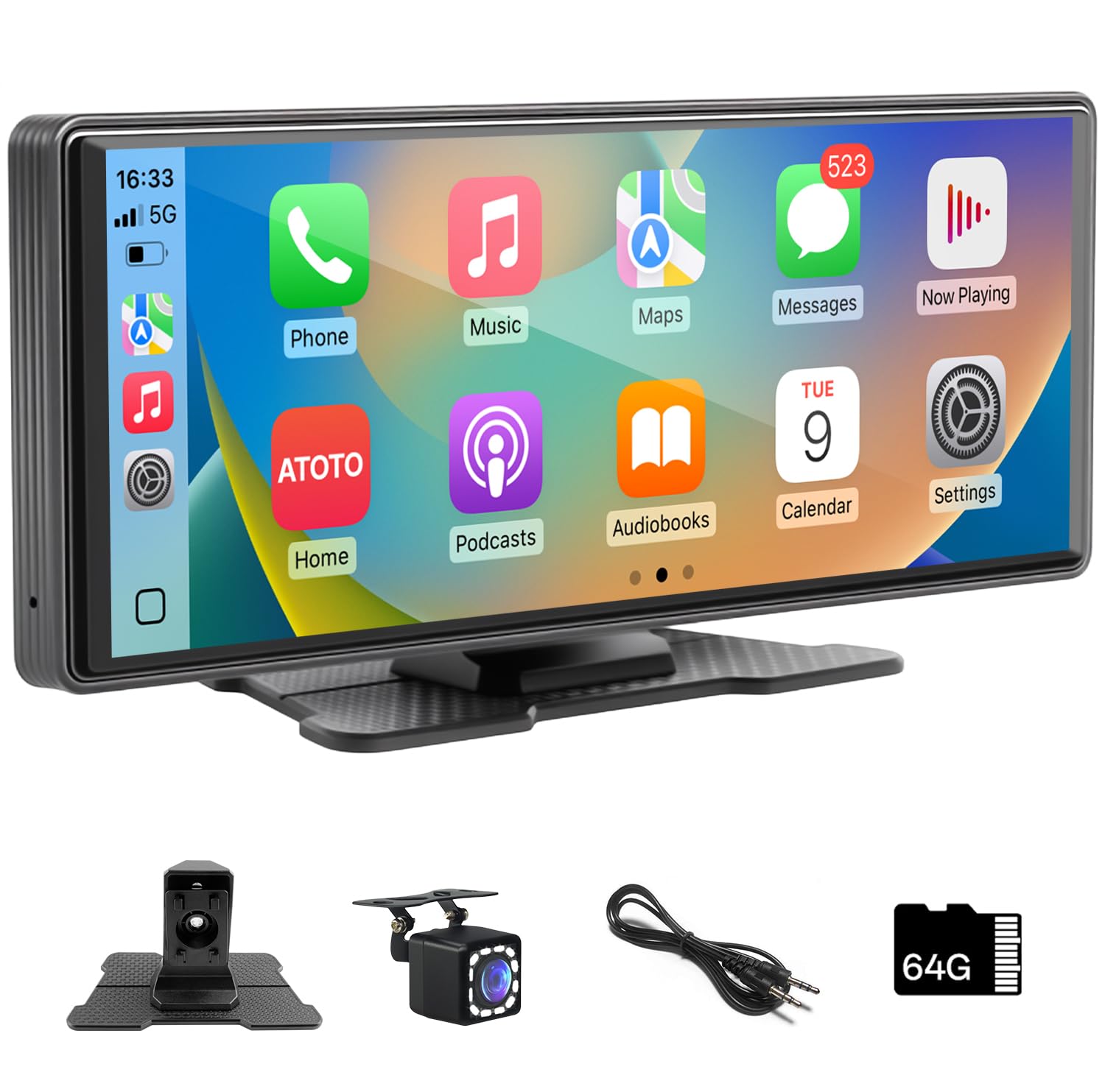 Photo 1 of SINOVCLE Carplay Screen For Car,10.26“ Portable CarPlay&Android auto With Reversing camera,Voice Control/Bluetooth/Mirrorlink/AUX