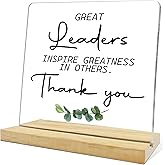 Thank You Gift for Leaders Managers,Leadership Gifts for Women Men,Leaders Acrylic Desk Decor for Office Home