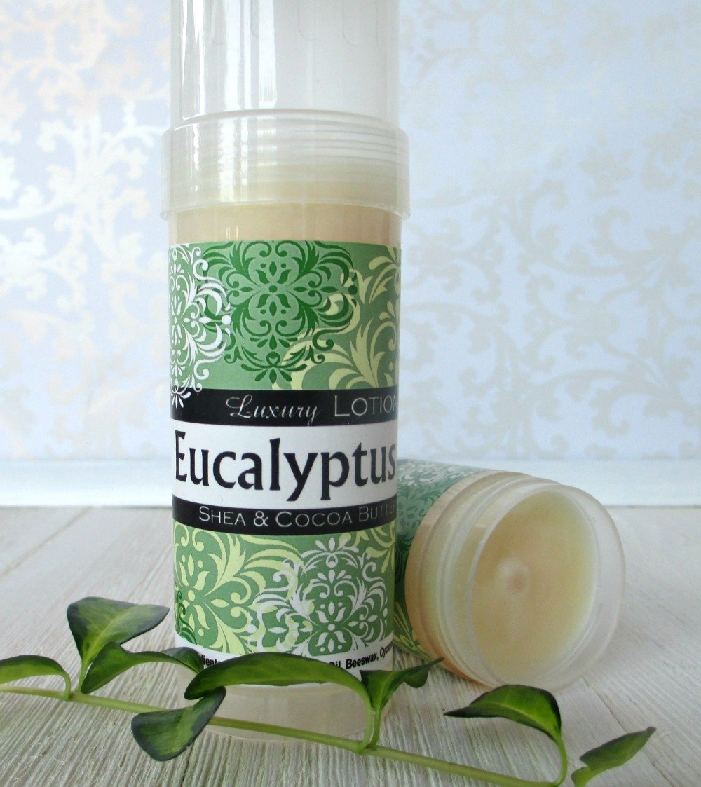 Eucalyptus Mint Lotion Bar, solid shea butter & cocoa