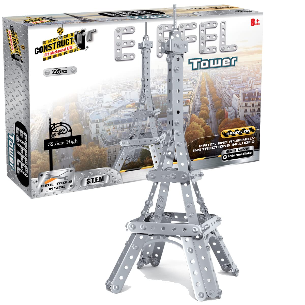 Construct It Eiffel Tower, Building & Construction Set, STEM Education Toy, Ages 8+