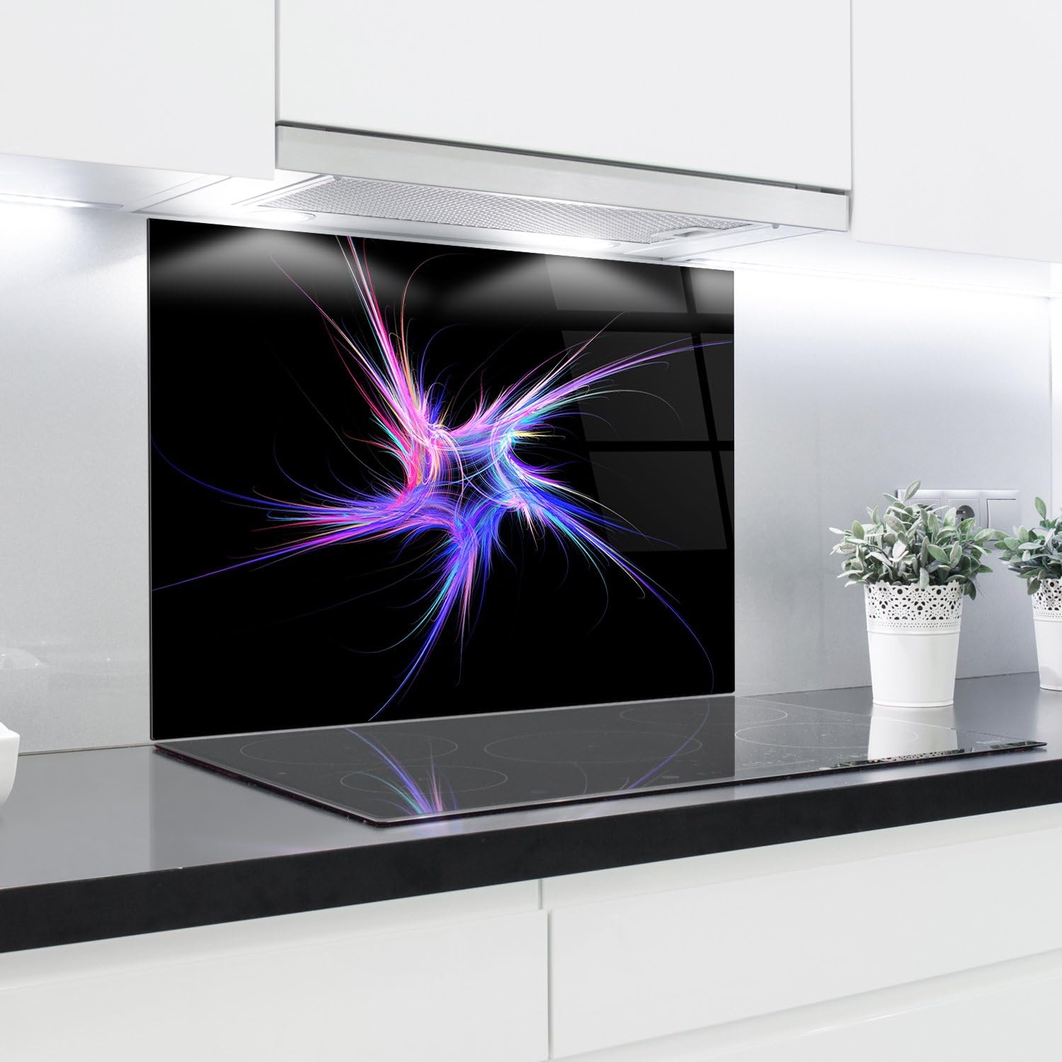 Splashback Tempered Glass Heat Resistant Toughened Decorative 90 x 65