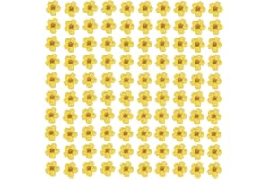 YUNZHI Pressed Flower for Resin Small Plum Blossom Narcissus, Dried Flower, Real Flower, Nail Flower Material, Glue Drop, Mobile Phone case, Hand Made 100pcs/pack (Lemon Yellow)