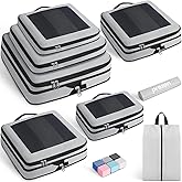 Prezon 8 Set/6 Set/4 Set Compression Packing Cubes for Travel, Lightweight Vacation Travel Essentials, Travel Accessories for Suitcase Organizer Bags Set, Durable Luggage Organizer