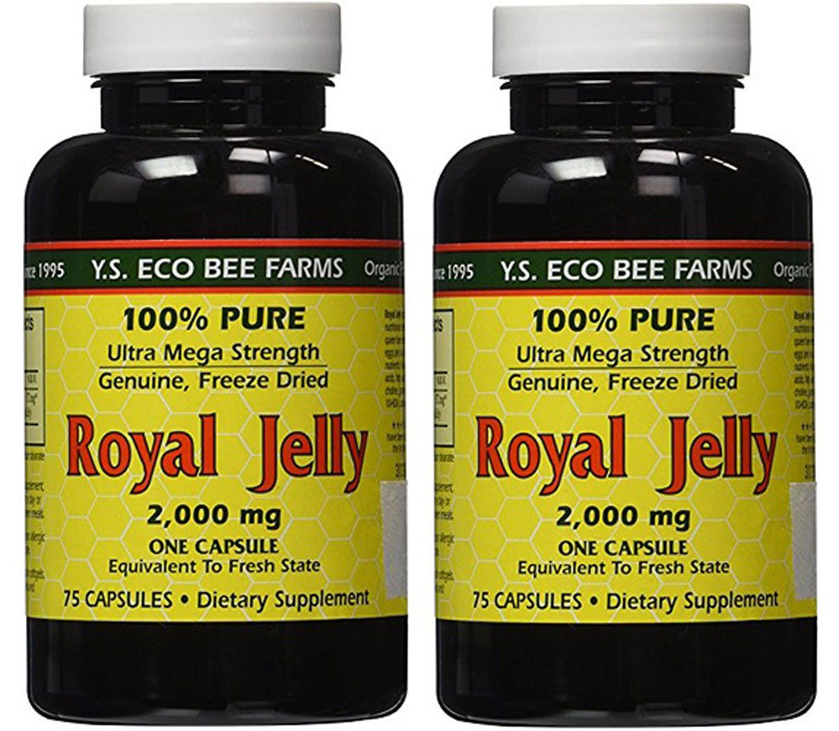 YS Eco Bee Farms Royal Jelly 2,000 mg 75 Capsules (Pack of 2) Buy