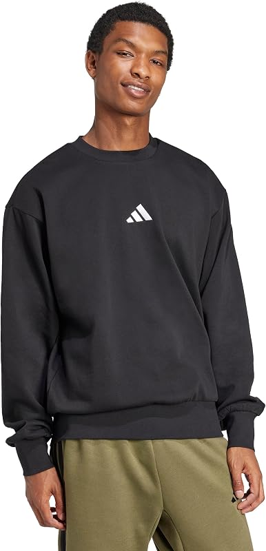 Herren Essentials Feelcozy Fleece Sweatshirt, Black/White, M — Foto 6 von 6
