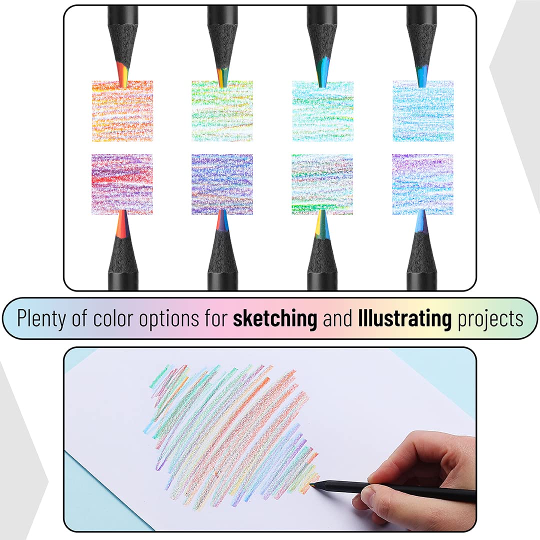 Mr. Pen- Rainbow Pencils, 12 Pack, 7 Color in 1 Colored Pencil with Sharpener, Fun Pencils