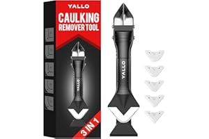 MCOMCE Yallo Caulking Tool, Stainless Steel Caulk Remover Tool & Grout Removal Tool, Caulk Remover Glass Glue Angle Scraper, Caulk Tool for Bathroom, Kitchen, Floor, Window, Sink Joint, Frame Seal