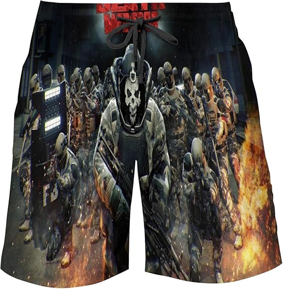 Nickyood Payday 2 Gage Chivalry PackXMen's Swim Trunks Fashionable Beach Shorts with Mesh