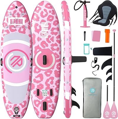 Niphean Stand up Paddling Board mit Sitz, (Ultraleichtes) SUP Board für Frauen, Standup Paddle Board mit +30% Balance StabilTrac-Finne, Anti-Rutsch Inflatable Paddle Board für Yoga&Haustierfreundlich