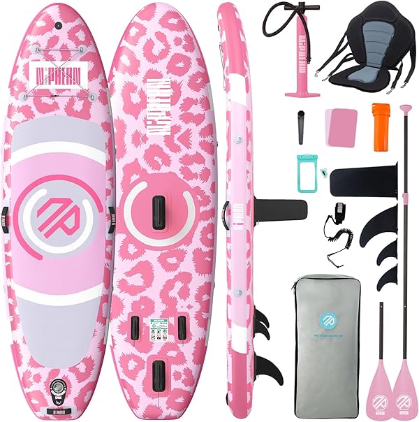 Niphean Stand up Paddling Board mit Sitz, (Ultraleichtes) SUP Board für Frauen, Standup Paddle Board mit +30% Balance StabilTrac-Finne, Anti-Rutsch Inflatable Paddle Board für Yoga&Haustierfreundlich