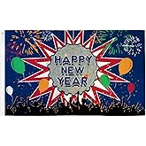 AZ FLAG - Happy New Year Ball Flag - 3x5 Ft - 100D Polyester New Years Banner with Two Metal Grommets - Fade Resistant - Vivid Colors - 3' x 5' Feet - 150x90 Cm