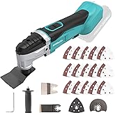 ONEMANA 18V Oscillating MultiTool Cordless,18000RPM 6 Variable Speed Multi Tool for Cutting Wood Drywall Nails Remove Grout & Sanding(Tool Only)