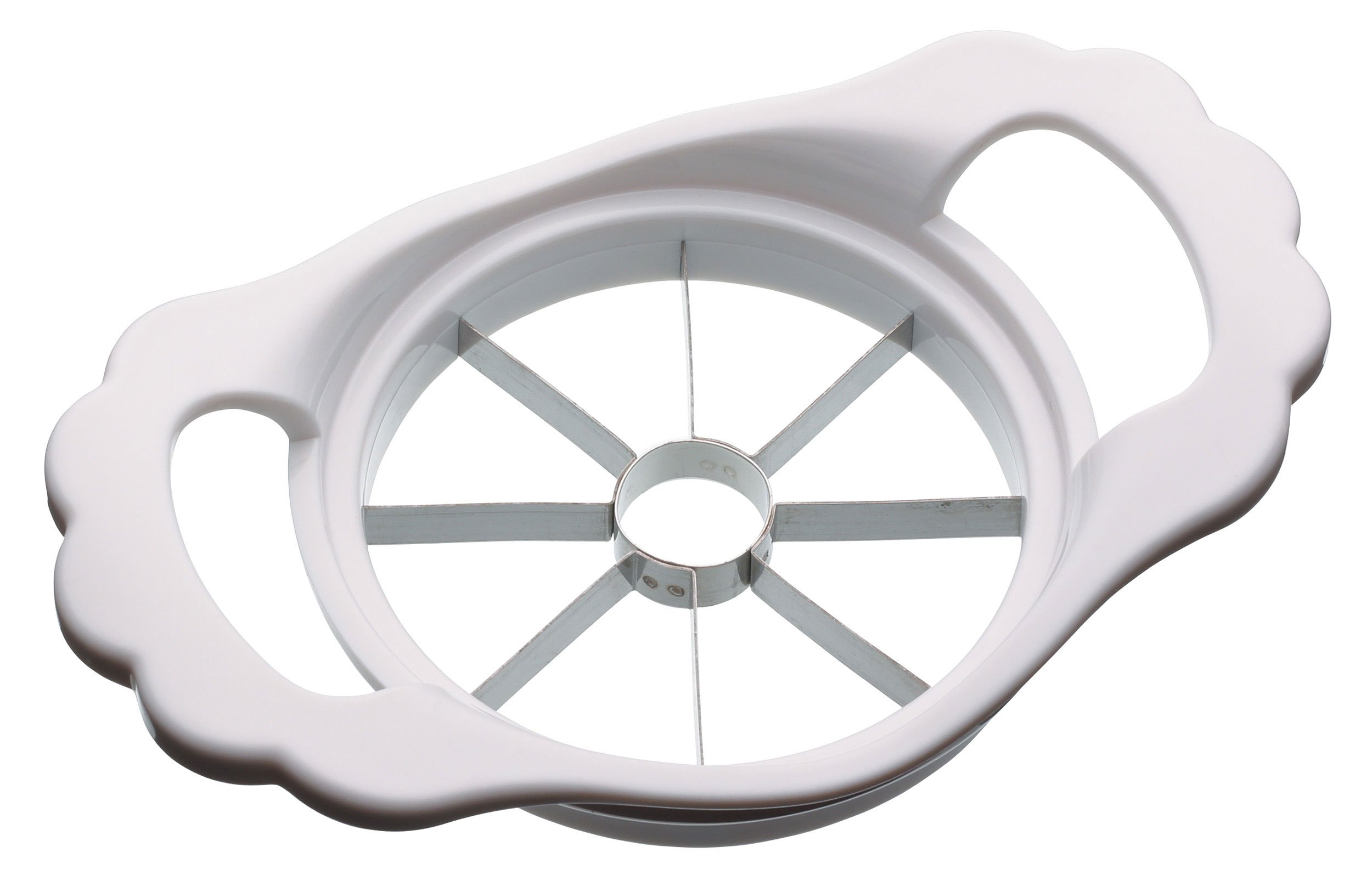 KitchenCraft Stainless Steel Apple Corer and Slicer, 11 cm (4.5”), White