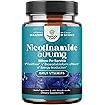 Vitamin B3 Niacinamide 500mg Capsules - Mitochondrial Energy and Potent Skin Supplement - AKA Vitamin B3 Niacin 500mg Flush Free and Nicotinamide 500mg - Flush Free Niacin Supplement - 240 Count