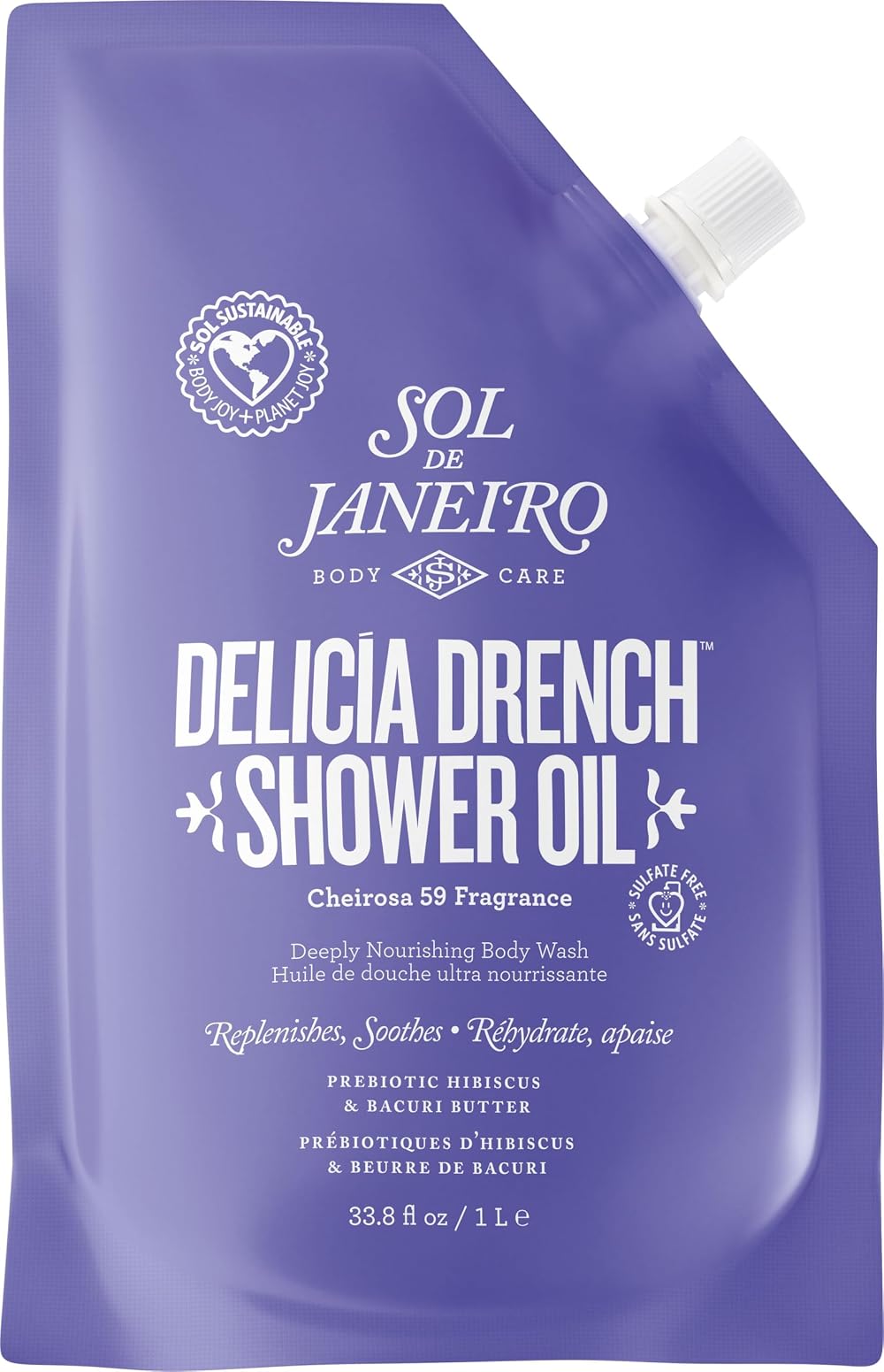 Sol de Janeiro Delicia Drench Shower Oil Refill Pouch 1L