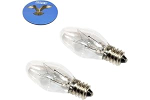 HQRP 2-Pack 15W 120V Light Bulbs for Natural Salt Lamps Compatible with LEVOIT HemingWeigh SMAGREHO Salt Lamp Natural Himilian Hymalain Pink Salt Rock Lamps