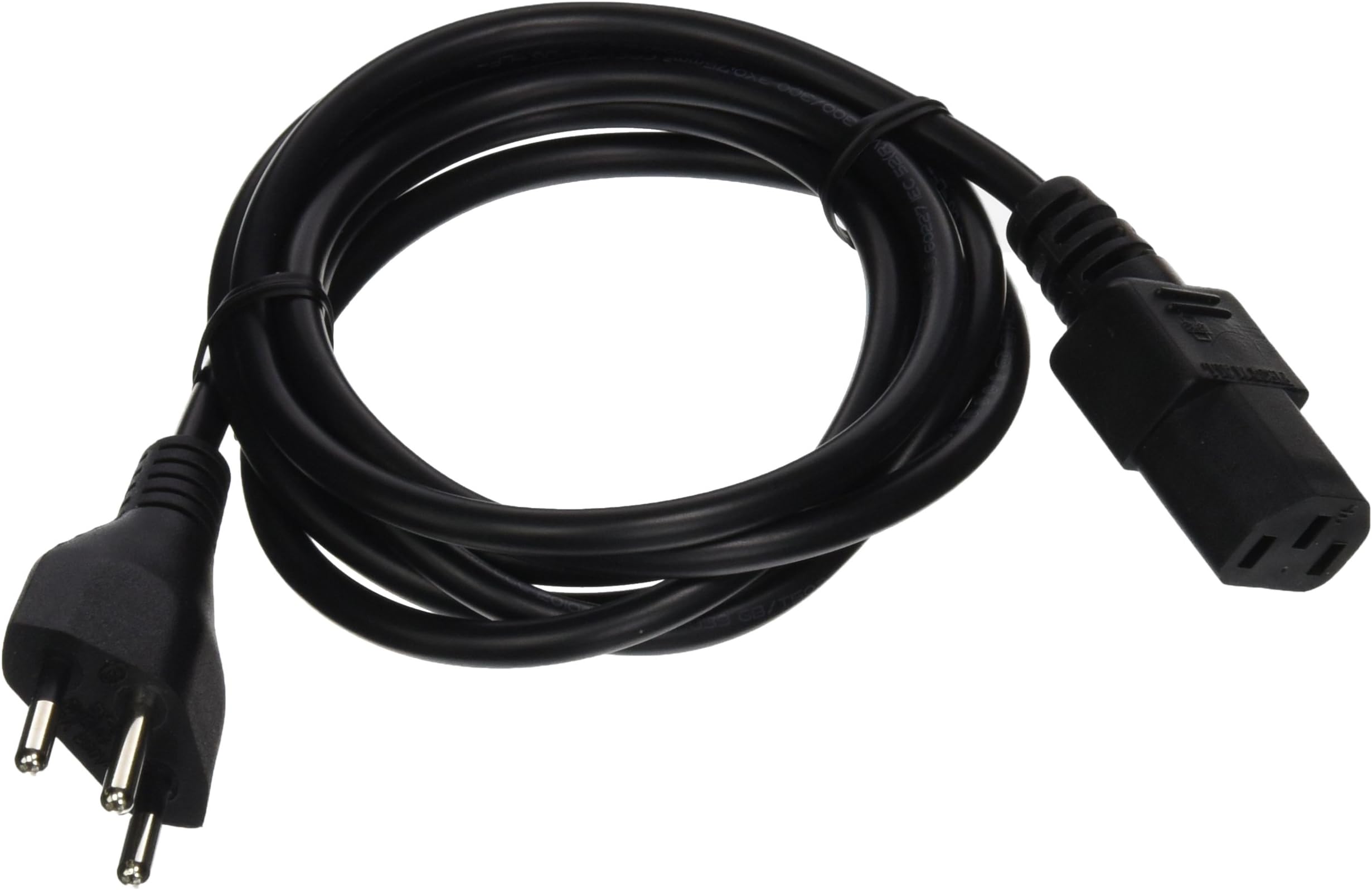 VoltConnect Switzerland, France, Belgium, Czechoslovakia Plug Type J BS-1363 Output to IEC-320 C13 Input, 6'/1.8m PC Power Cord