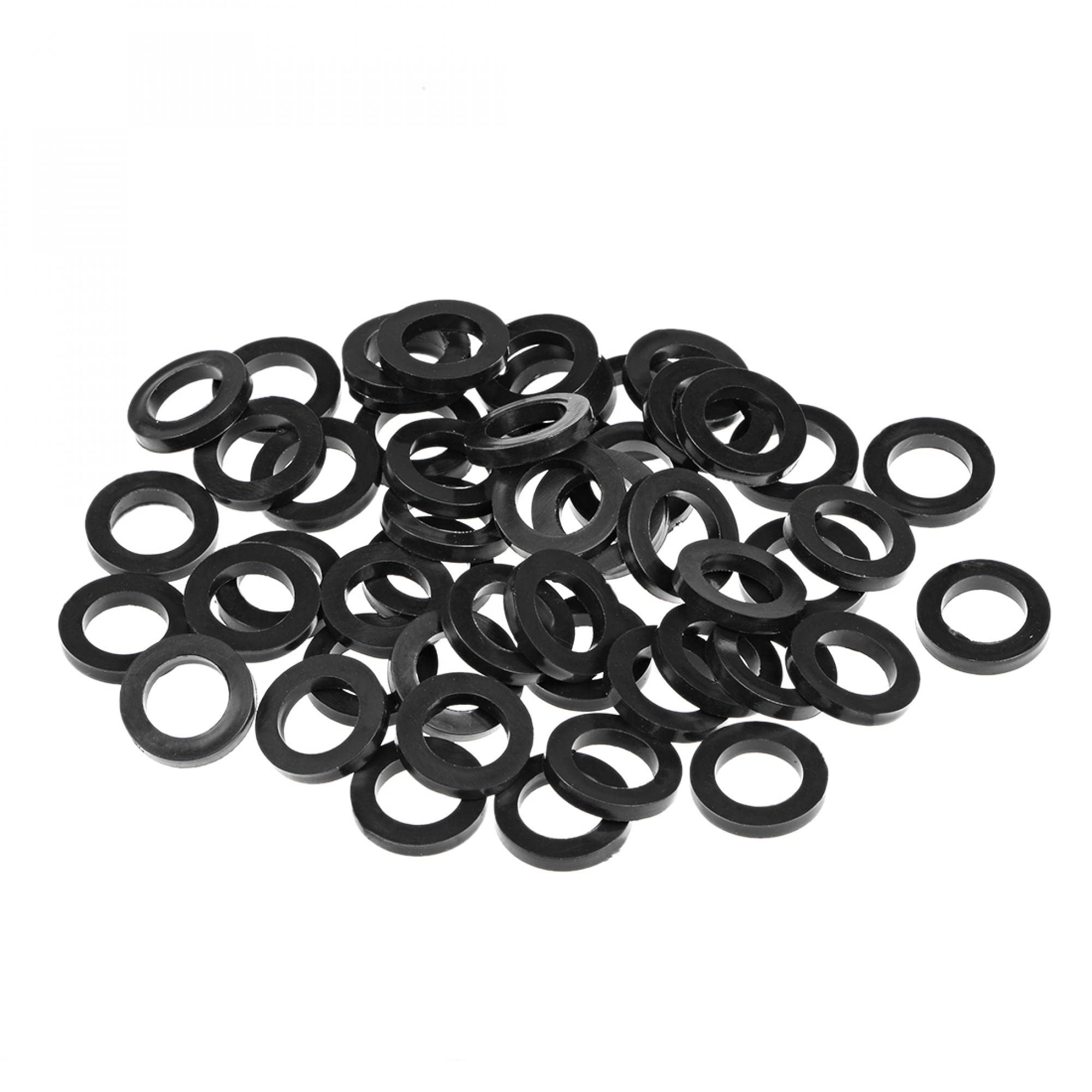 sourcing map Rubber Flat Washers 16mm OD 10mm ID 2.5mm Thickness for Faucet Pipe Water Hose, Pack of 50