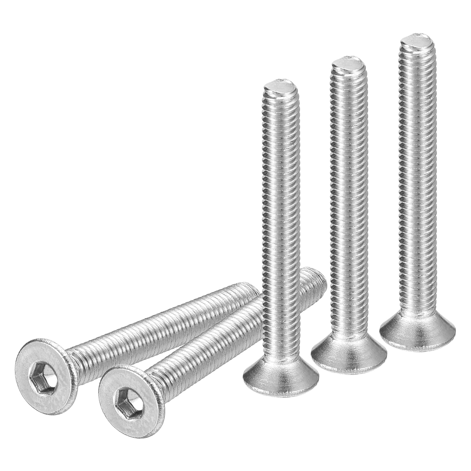 DTGN M3-0.5 x 25mm Flat Head Socket Cap Screws, 50 Pack 304 Stainless Steel Hex Socket Flat Head Screws, Full Thread, Countersunk Bolts — image 1