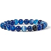 Cherry Tree Collection Gemstone Beaded Stretch Bracelet 8mm Round Beads 7"