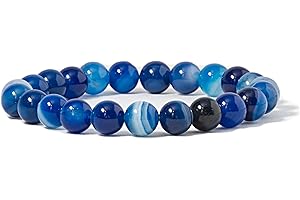 Cherry Tree Collection Gemstone Beaded Stretch Bracelet 8mm Round Beads 7"
