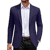 COOFANDY Men's Casual Blazer Jacket One Button Suit Jackets Lightweight Knit Sport Coat