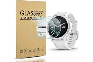 Suoman 3-Pack for Garmin Fenix 6S / 6S Pro/ 6S Sapphire / 6S Pro Solar Screen Protector Tempered Glass, 2.5D 9H Hardness Ultra-Thin Screen Protective Film [Anti-Scratch] ﻿