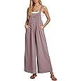 IWOLLENCE Women's Summer Jumpsuits Boho Wide Leg Overalls Casual Loose Rompers with Pockets 2025
