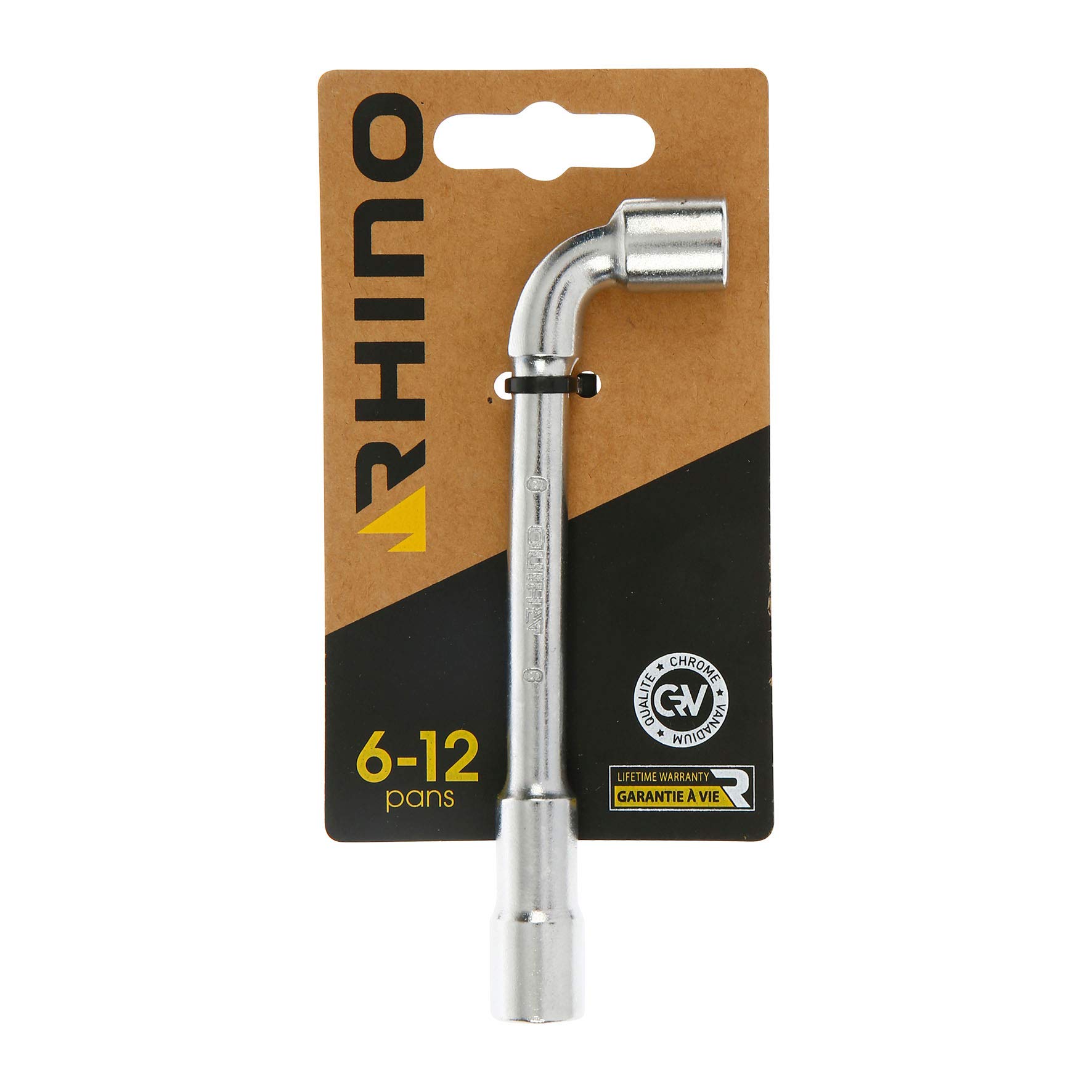 Rhino Pipe Wrench 9 mm Diameter 6/12 Point Steel (Chrome Vanadium), Nc