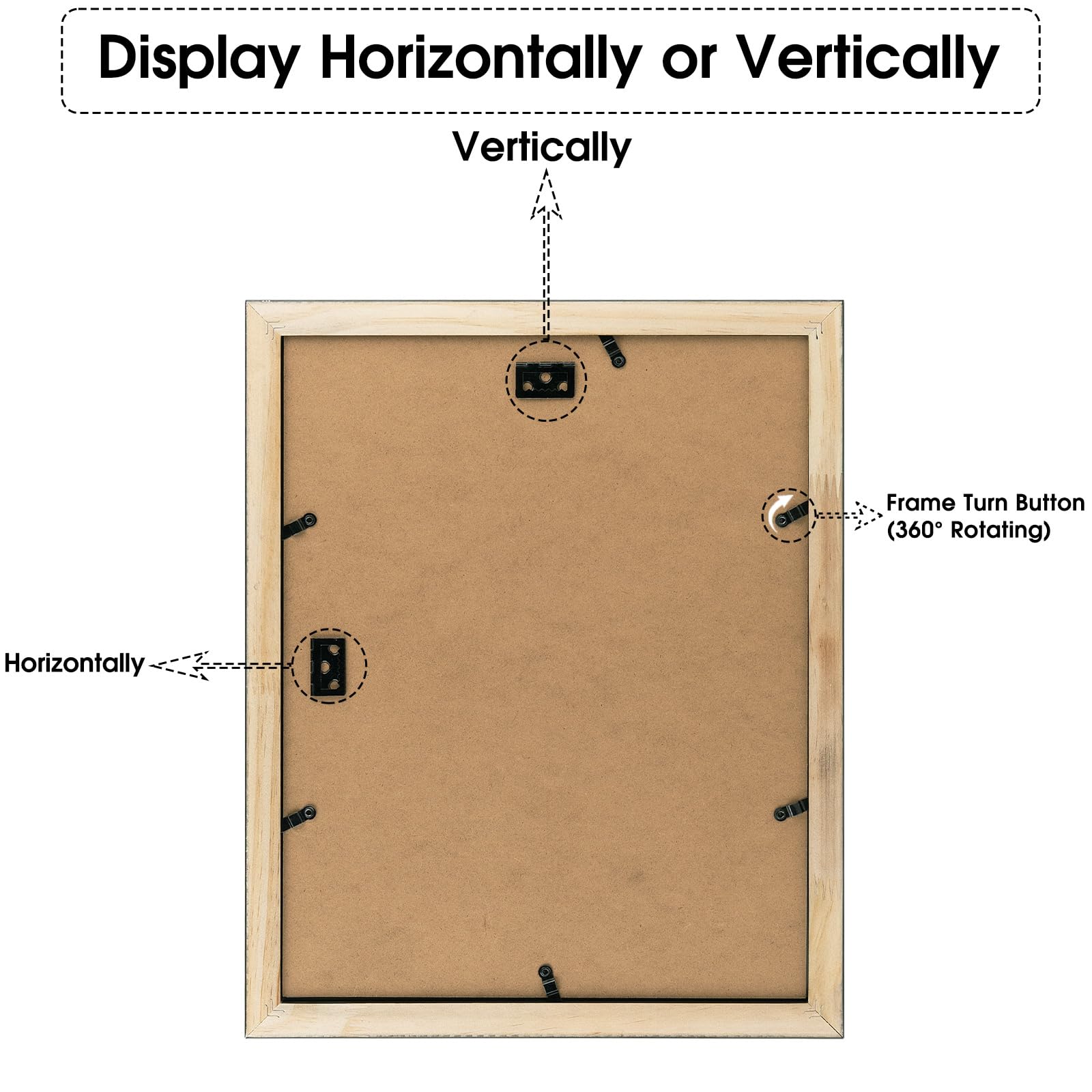 Golden State Art, 8.5x11 Diploma Frame, Solid Wood