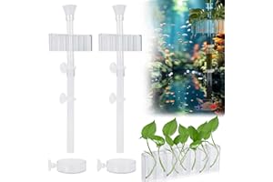 AIDMI Fish Feeding Tube Aquarium Plant Holder Kit，Fish Feeder for Aquarium，Plant Holder for Fish Tank，Removable Adjusted Length Shrimp Feeding Dish，Plant Holder for Aquarium for Water Feature Decoration