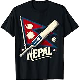 Nepal Cricket Jersey 2024, Cricket Flag of Nepal Team T-Shirt