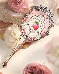 Flower Knows Strawberry Rococo Hand Mirror,Portable