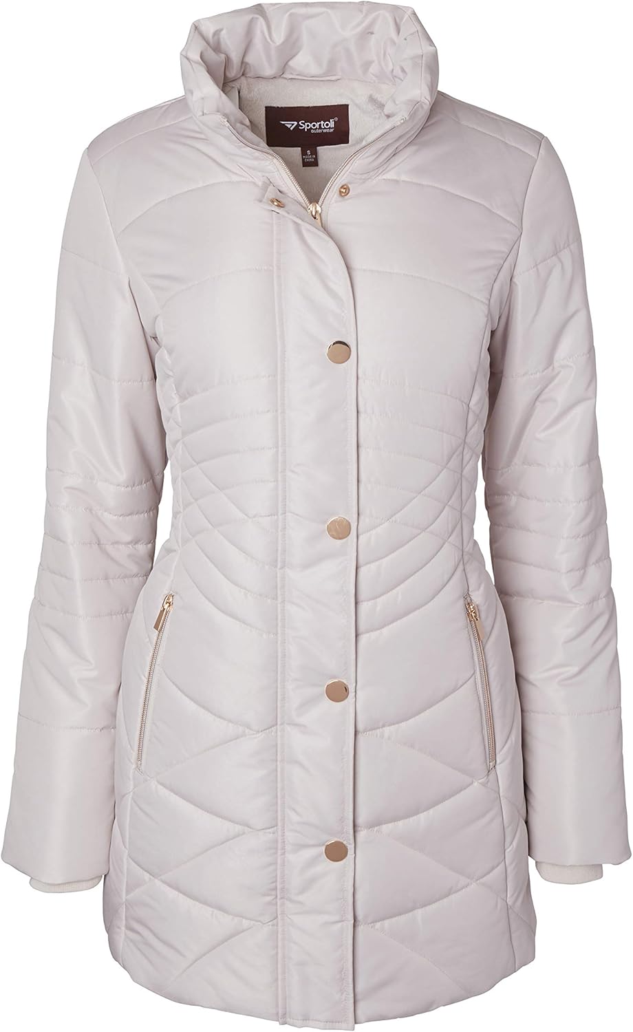 womens long length puffer coat