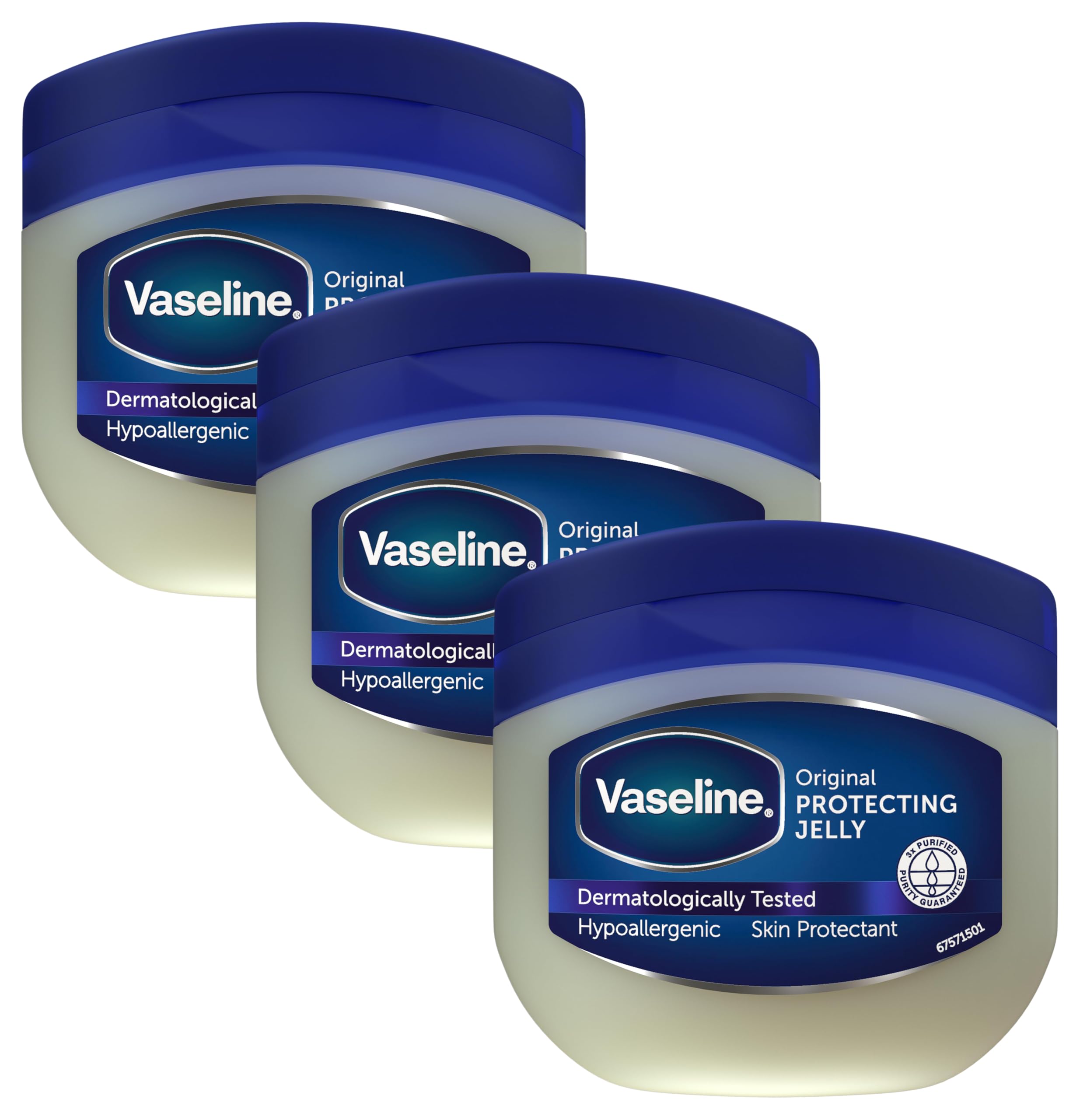 Vaseline Original Pure Petroleum Jelly, 50ml, 100746803 (Pack of 3)