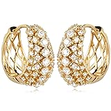 MEVECCO Gold Chunky Huggie Hoop Earring 18K Gold