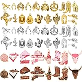 PH PandaHall 60pcs 3 Colors Western Cowboy Charms Boot Charms for Cow Boots, Alloy Enamel Country Charm for Bracelets, Jewelry Making Earring Necklace DIY Crafts Birthday Xmas Gift