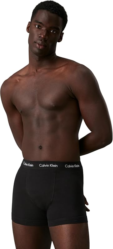 Boxer Homme Lot De 5 Caleçon Coton Stretch, Noir (Black W Black Wb), XS
