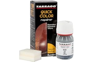 Tarrago Quick Color Dye Leather and Canvas Repair - 25 ml Leather Shoe Dye for Dyeing of Leather Footwear, Bags, Shoes, Jackets, Purses & More - Grey #656