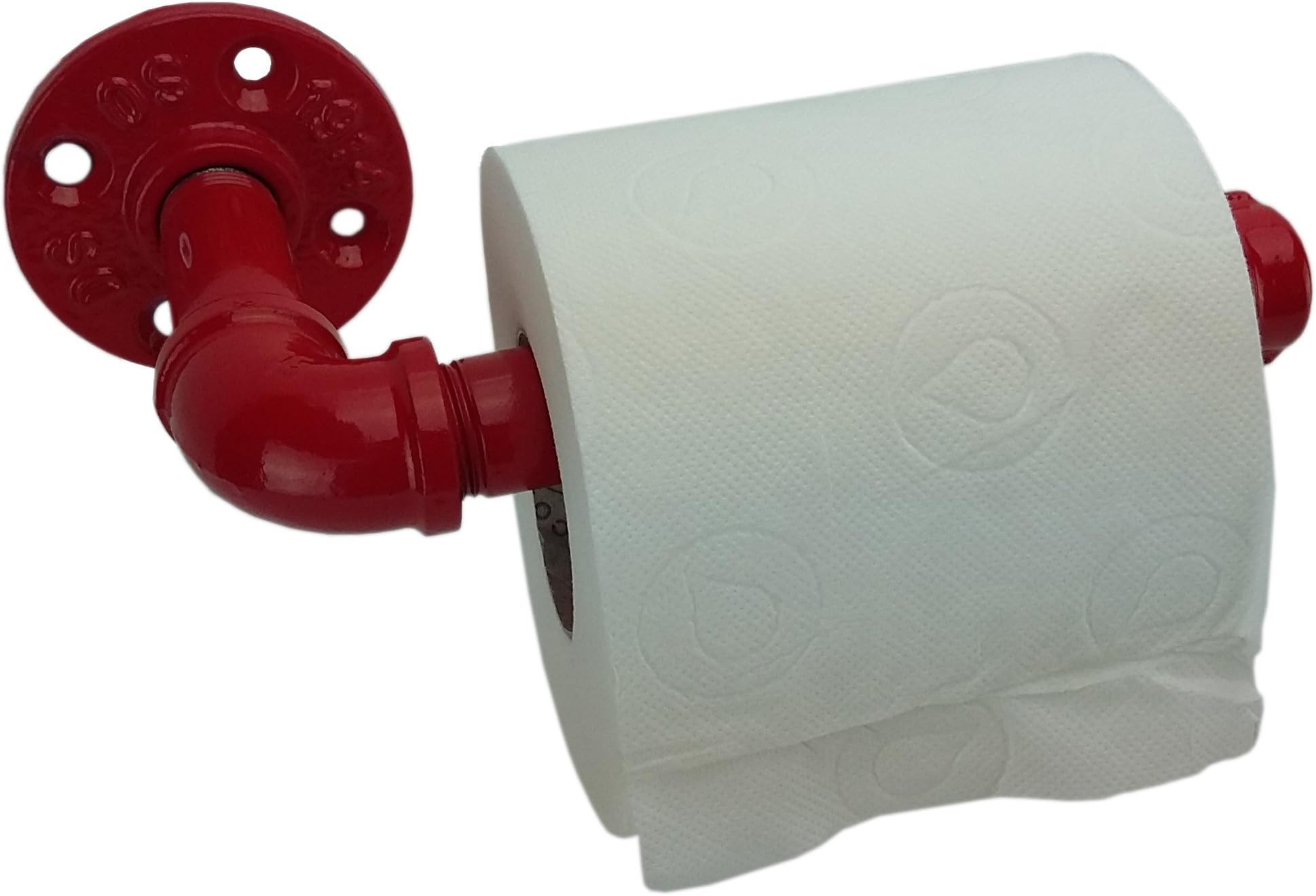 IRWOST - L'Original - Red dispenser, toilet paper holder Industrial retro design style.