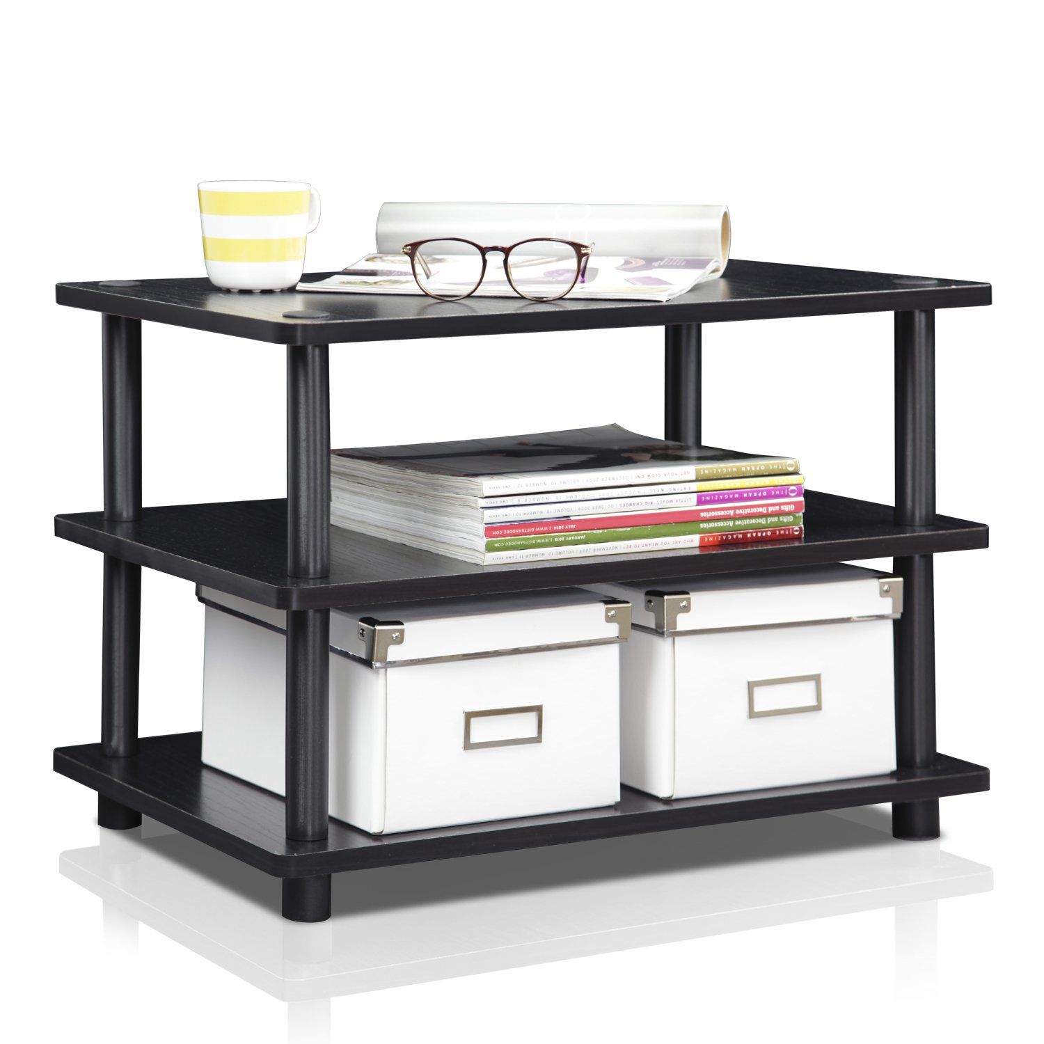 Furinno  Turn-N-Tube Easy Assembly 4-Tier Corner TV Stand